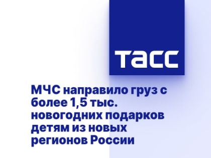 МЧС направило груз с более 1,5 тыс. новогодних подарков детям из новых регионов России