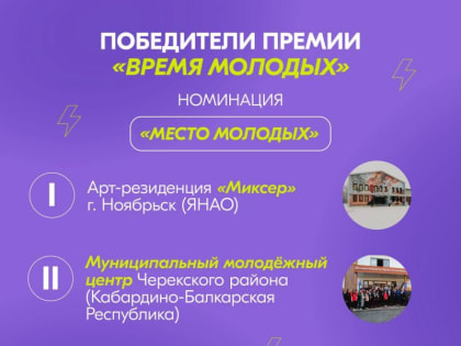 Новый Дом молодежи в Луганске стал одним из победителей Премии молодёжных достижений «Время молодых» в номинации «Место 