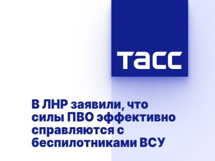 В ЛНР заявили, что силы ПВО эффективно справляются с беспилотниками ВСУ