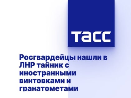 Росгвардейцы нашли в ЛНР тайник с иностранными винтовками и гранатометами