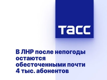 В ЛНР после непогоды остались обесточенными почти 4 тыс. абонентов