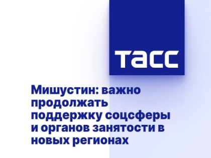 Мишустин: важно продолжать поддержку соцсферы и органов занятости в новых регионах