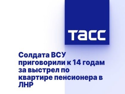 Солдата ВСУ приговорили к 14 годам за выстрел по квартире пенсионера в ЛНР