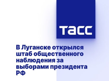 В Луганске открылся штаб общественного наблюдения за выборами президента РФ
