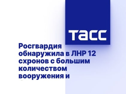 Росгвардия обнаружила в ЛНР 12 схронов с большим количеством вооружения и боеприпасов