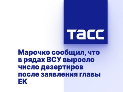 Марочко сообщил, что в рядах ВСУ выросло число дезертиров после заявления главы ЕК