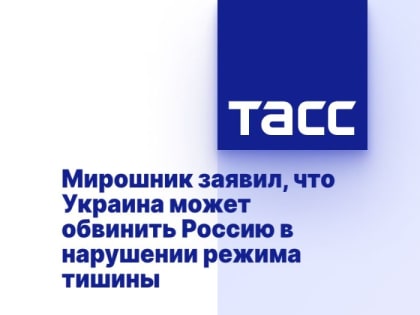 Мирошник заявил, что Украина может обвинить Россию в нарушении режима тишины