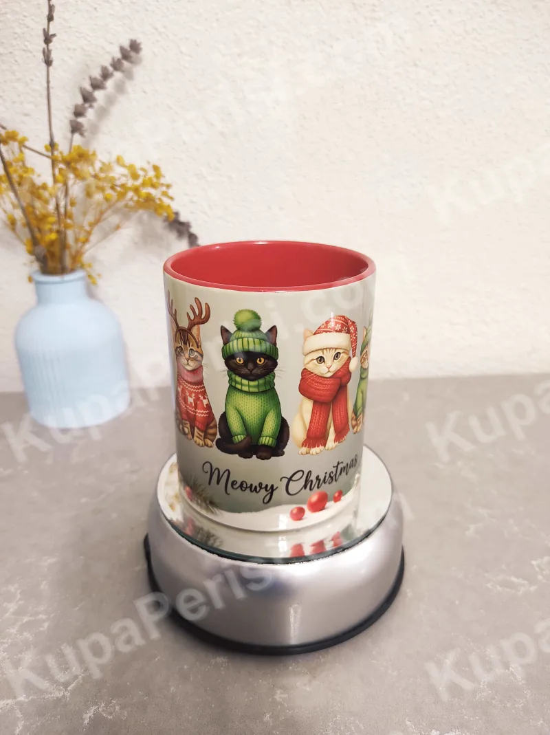 Meowy Christmas Sevimli Kediler Kupası