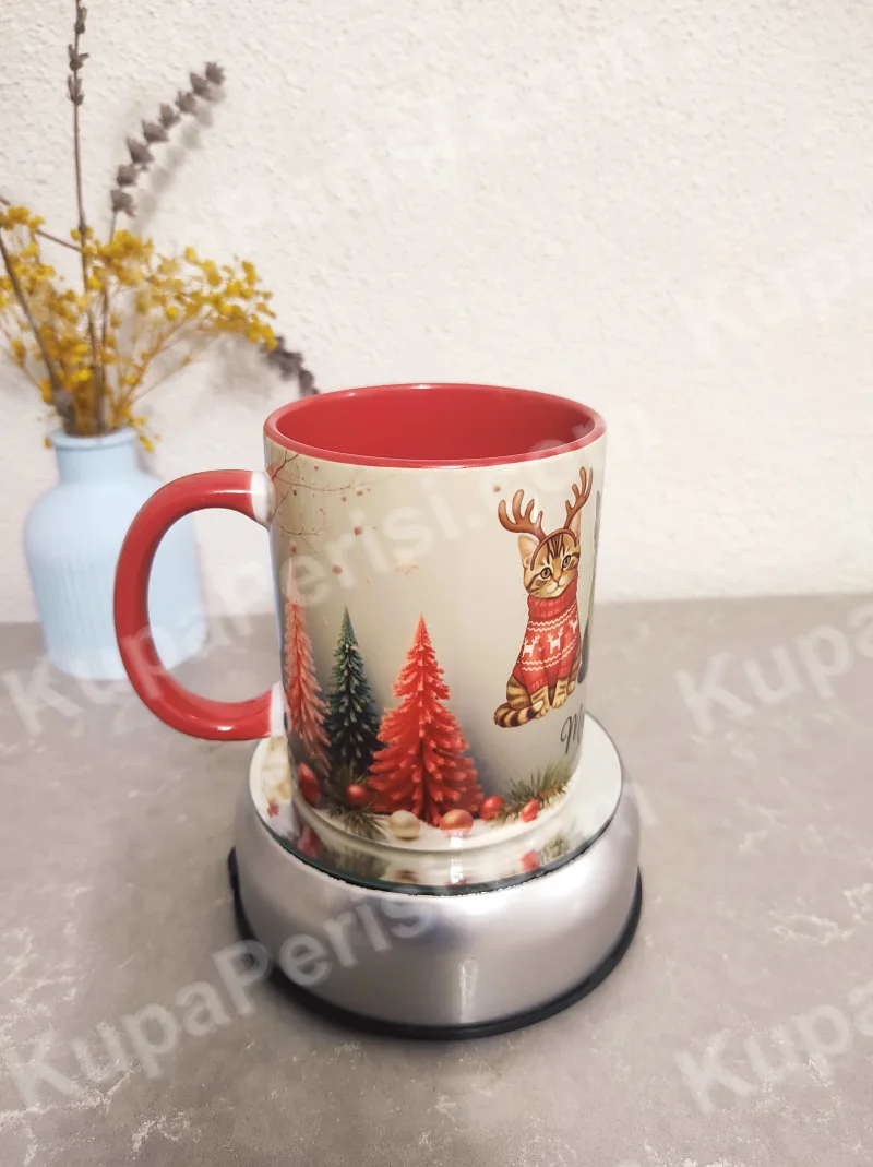 Meowy Christmas Sevimli Kediler Kupası - Detay Görseli 3