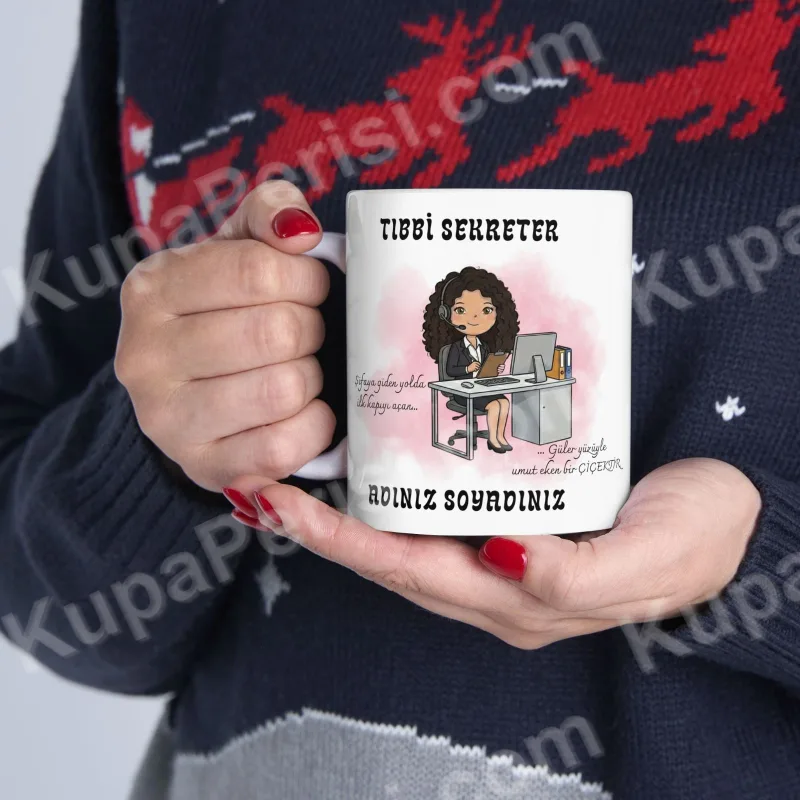 Tıbbi Sekreter İsimli Karikatür Kupa - Detay Görseli 5