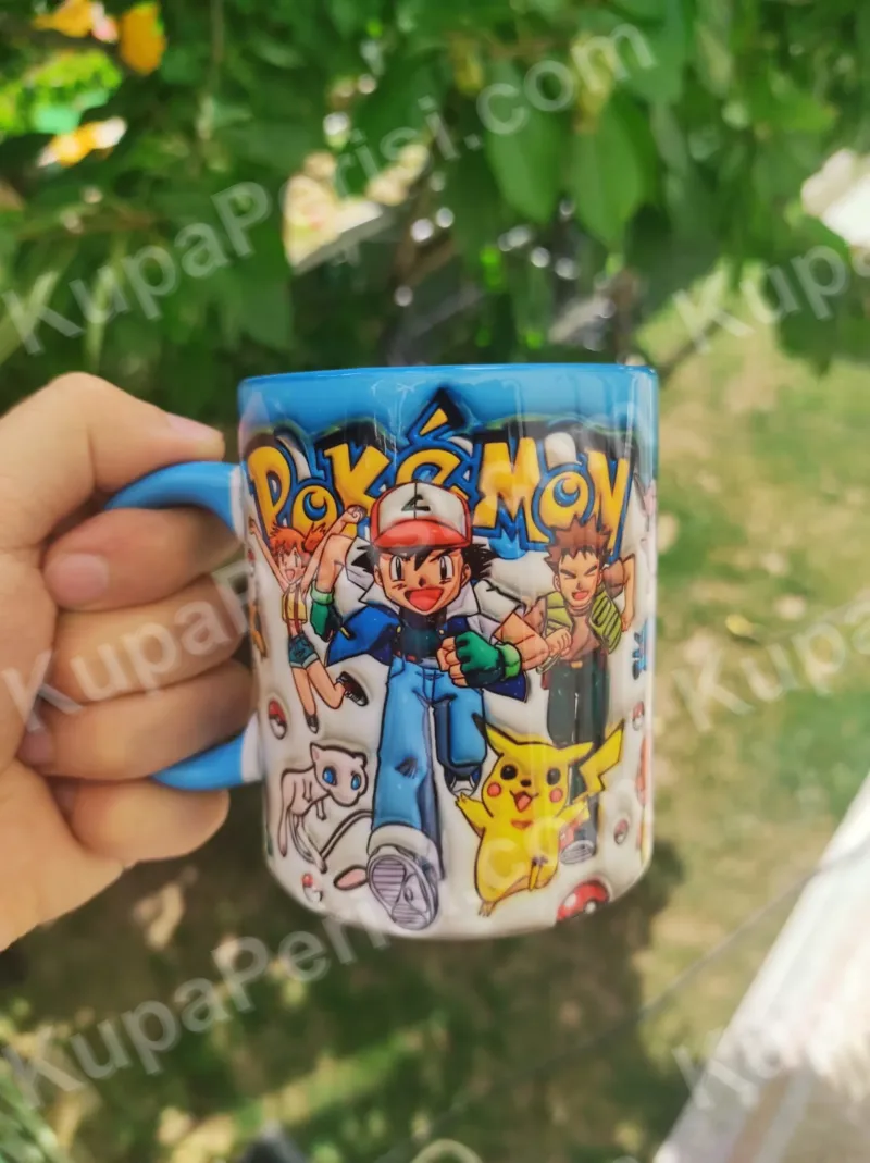 Ash Pikachu Mavi Macera Pokemon Kupası