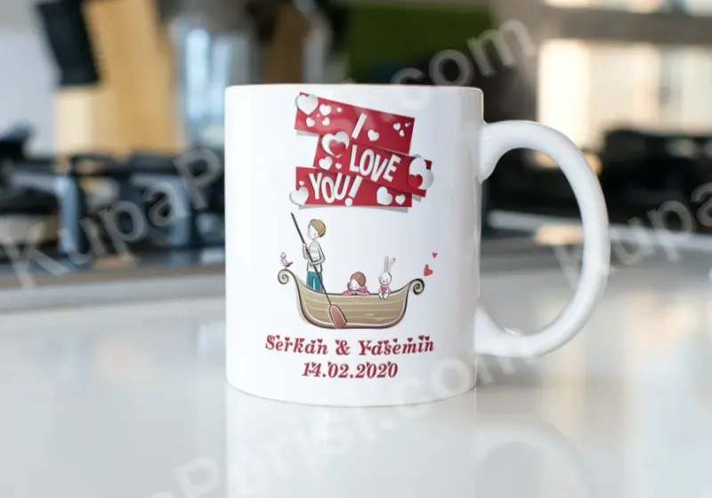 Kişiye Özel Aşk Kayığı Sevgili Kupası