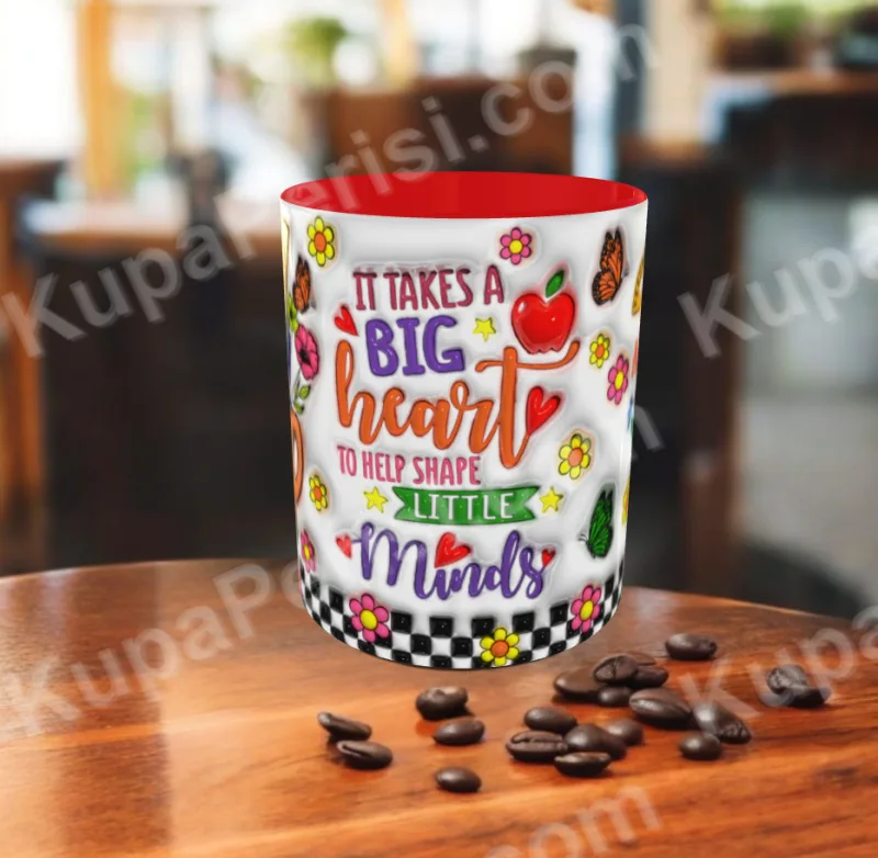 Öğretmen Büyük Kalp Küçük Zihinler Kupa