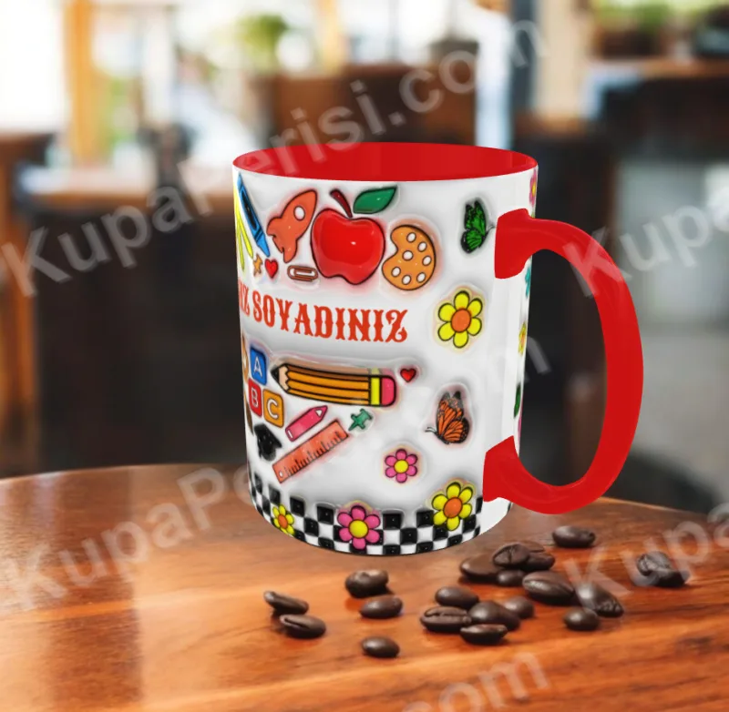 Öğretmen Büyük Kalp Küçük Zihinler Kupa - Detay Görseli 4