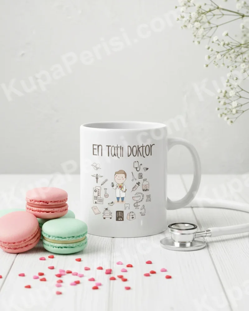 En Tatlı Doktor Doodle Tasarım Kupa