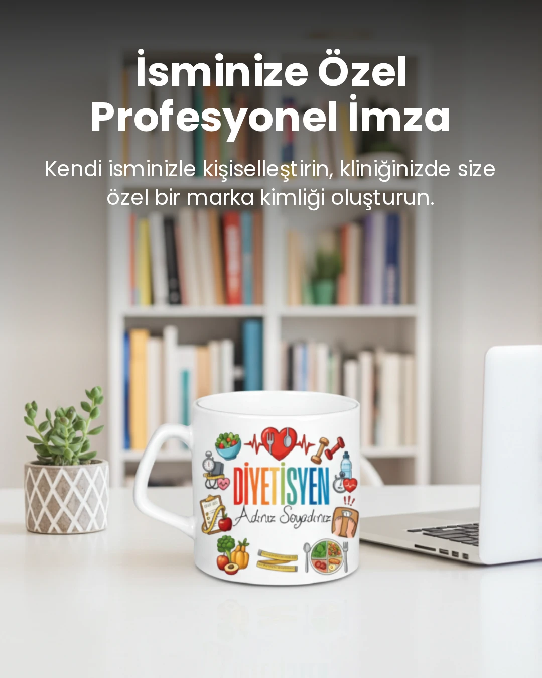 Kişiye Özel Renkli Diyetisyen Meslek Kupası - Detay Görseli 2