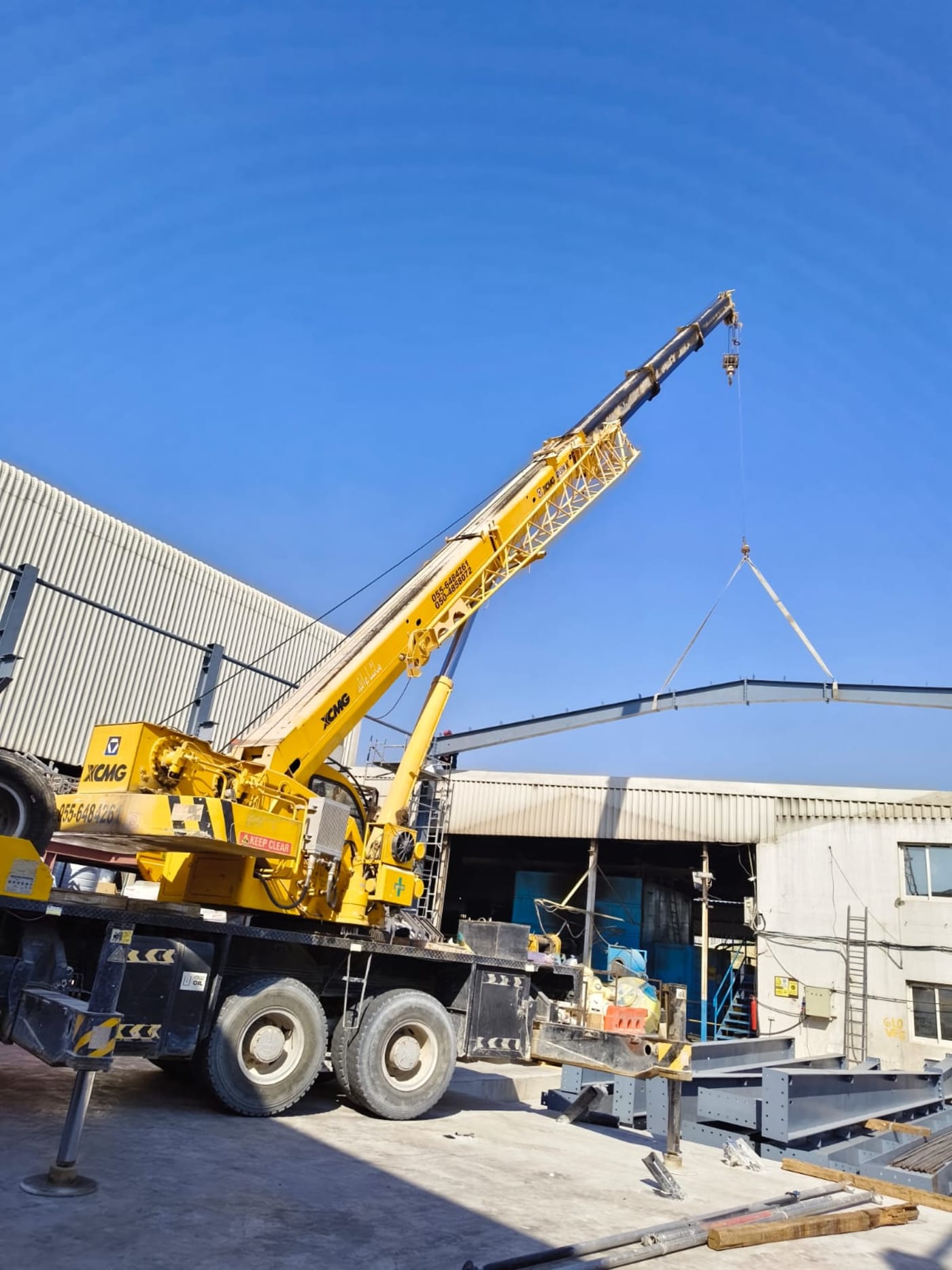 Client-supplied mobile crane work image for 150 Ton Mobile Crane Rental
