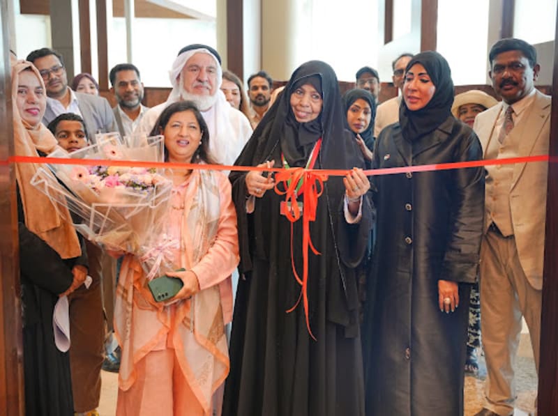 Ribbon opening at an event