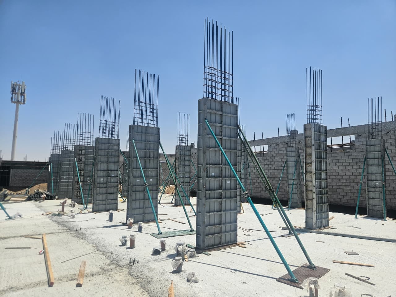 Columns aluminum formwork application