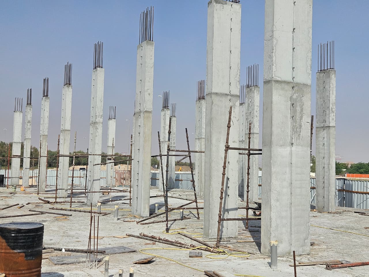 Finished reinforced concrete columns