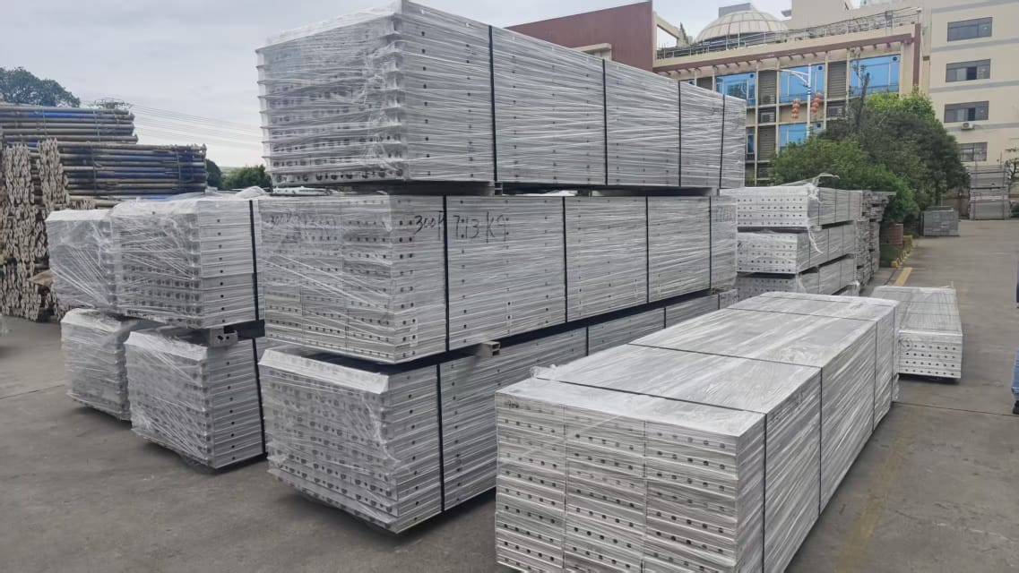 Aluminum panels prepared for project use
