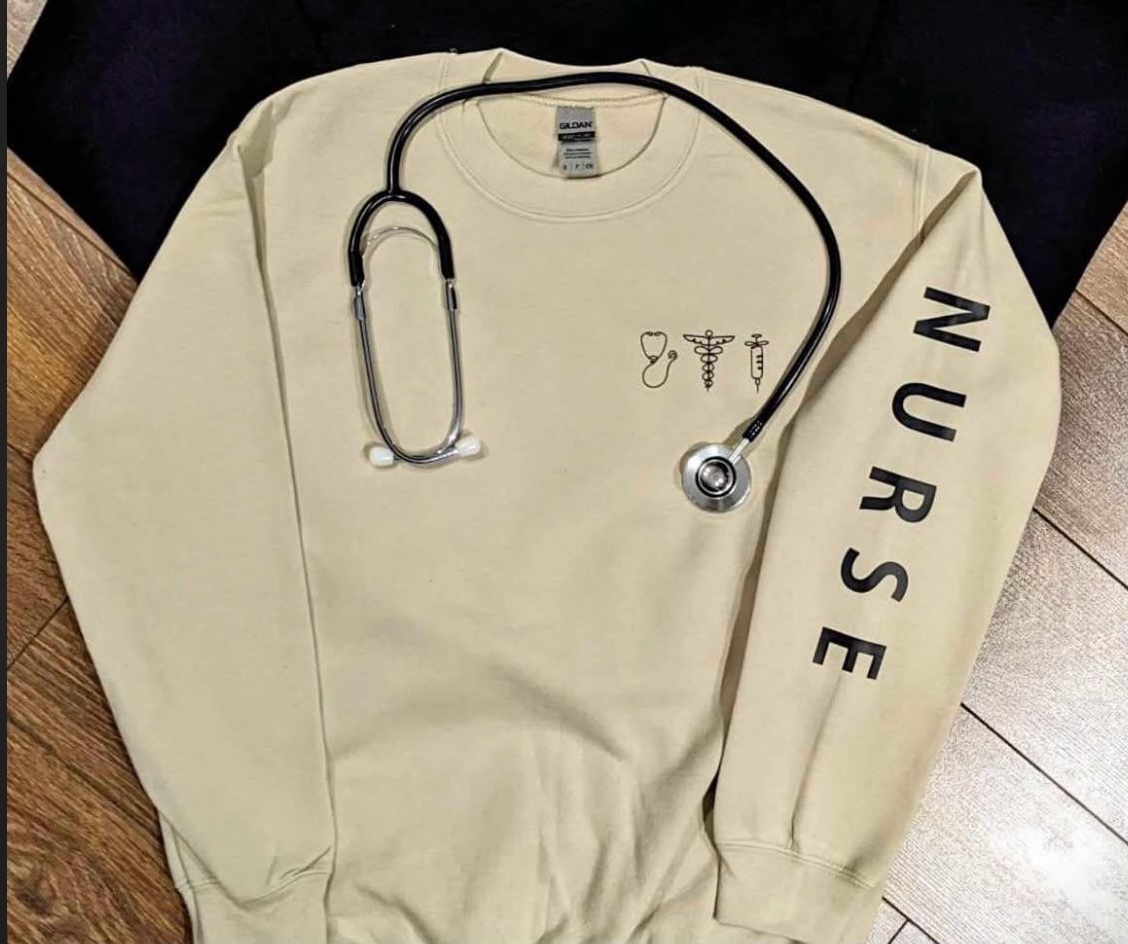 Nurse Crewneck Sweatshirt (Off-White)