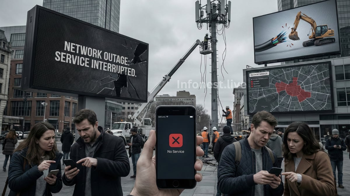 Troubleshooting tips for Verizon service issues, featuring Wi-Fi calling icons and network status checks