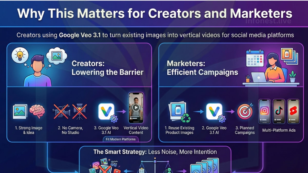 Creators using Google Veo 3.1 to turn existing images into vertical videos for social media platforms