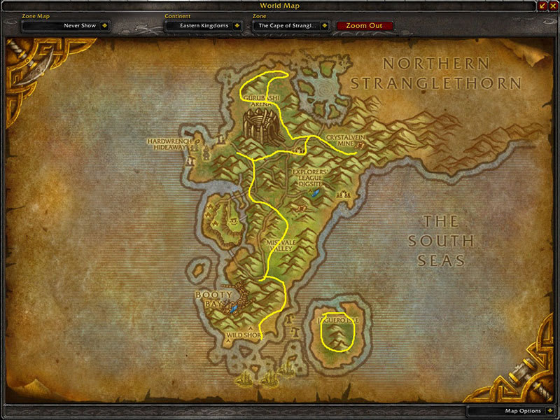 Stranglethorn Full Map Khadgar’s Whisker