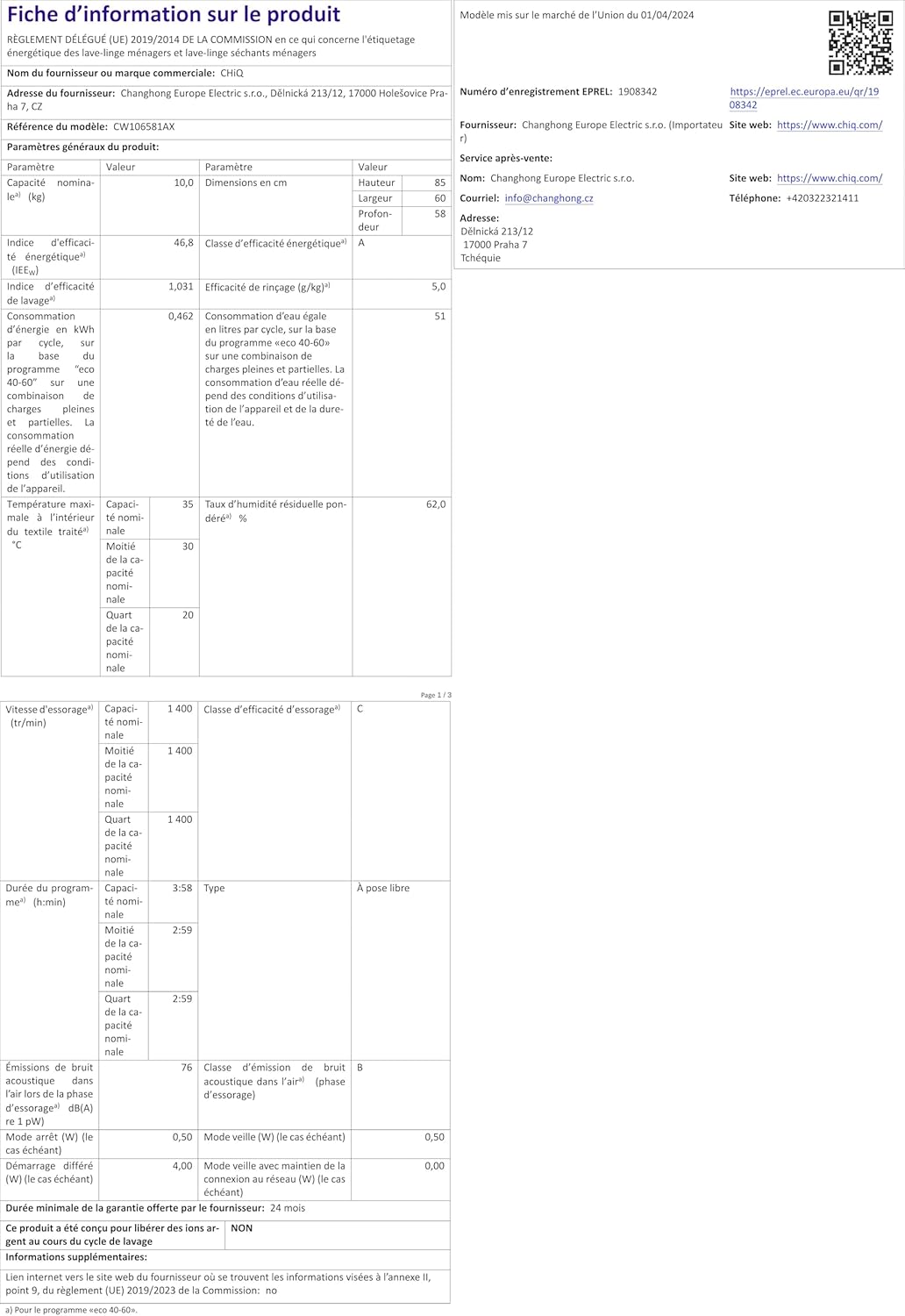 Vue 4 de Haier Ipro Series Hwbus