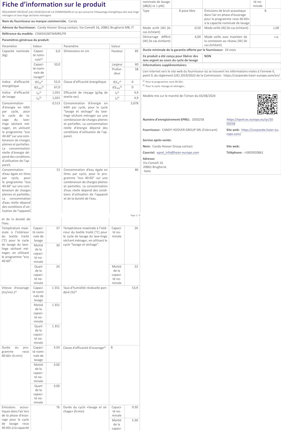 Vue 5 de Sharp Seche Linge Condensation