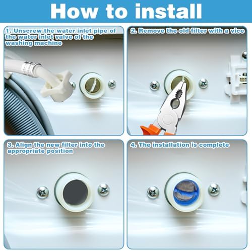 Vue 4 de Pcs Washer Filtre