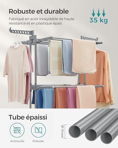 Vue 4 de Songmics Etendoir Linge