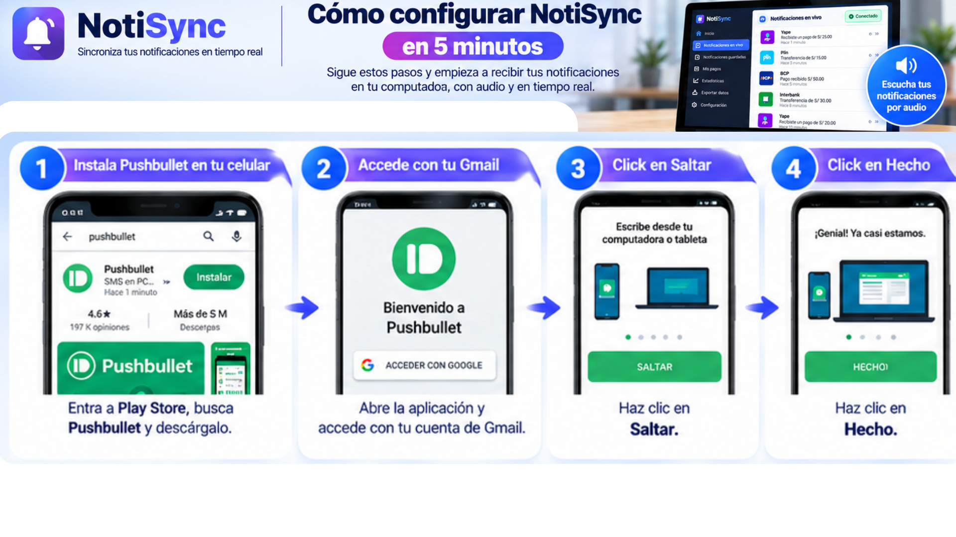 Guía paso a paso para configurar NotiSync en 5 minutos