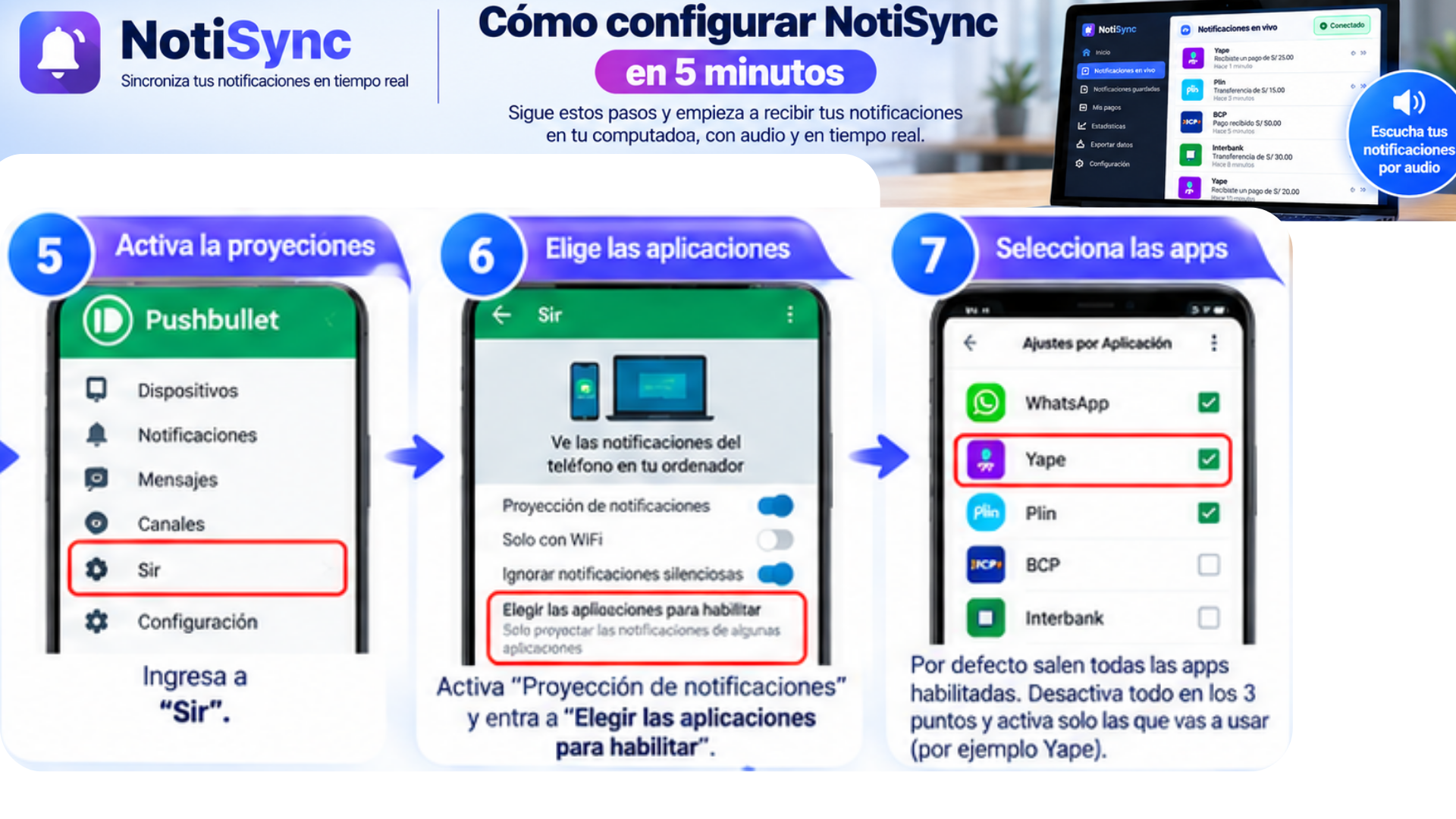 Guía paso a paso para configurar NotiSync en 5 minutos