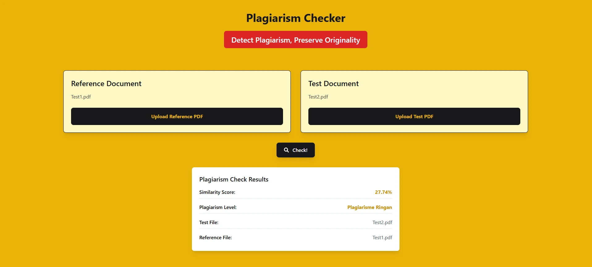 Plagiarism Checker - 1