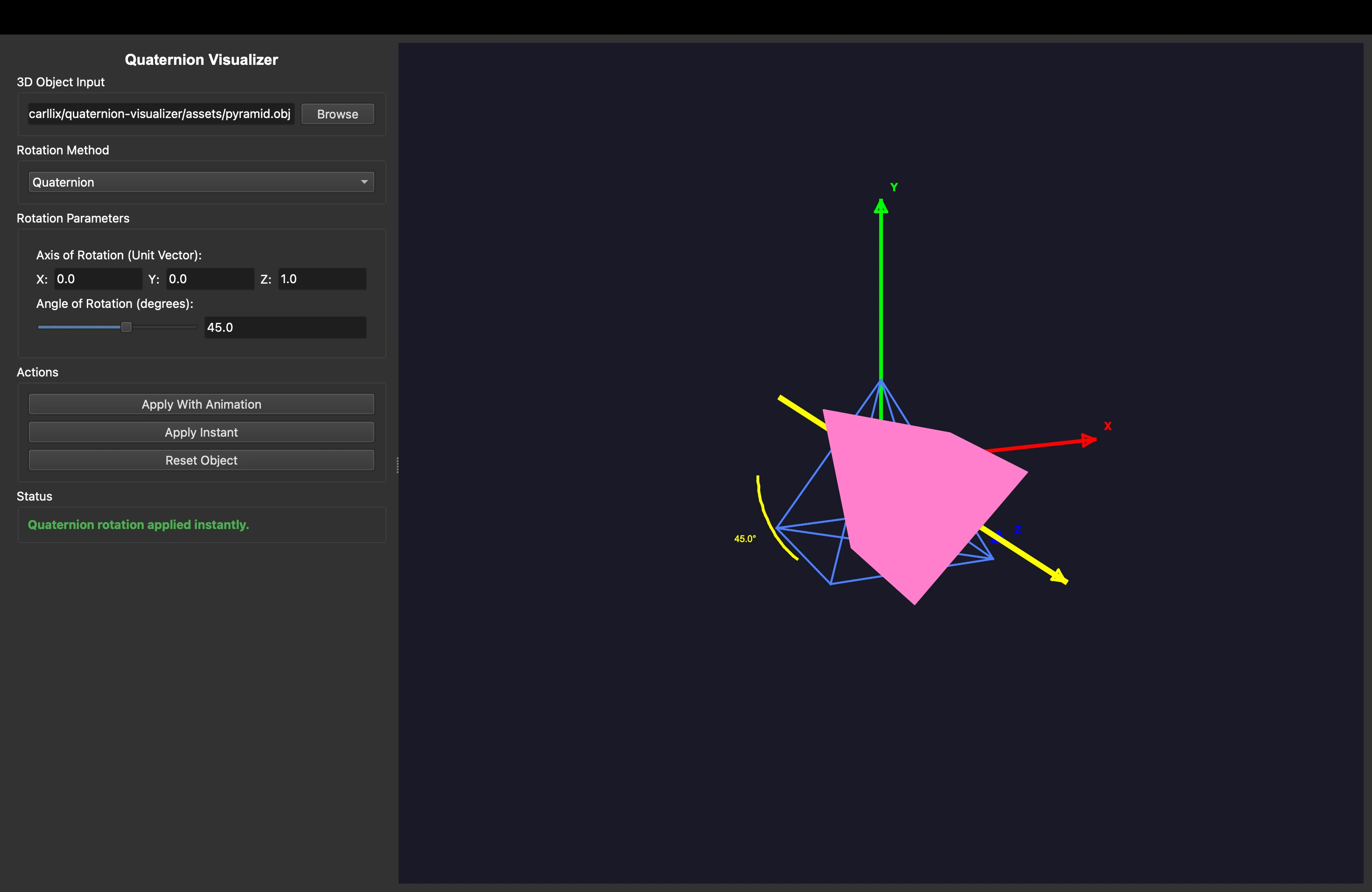 Quaternion Visualizer - 1