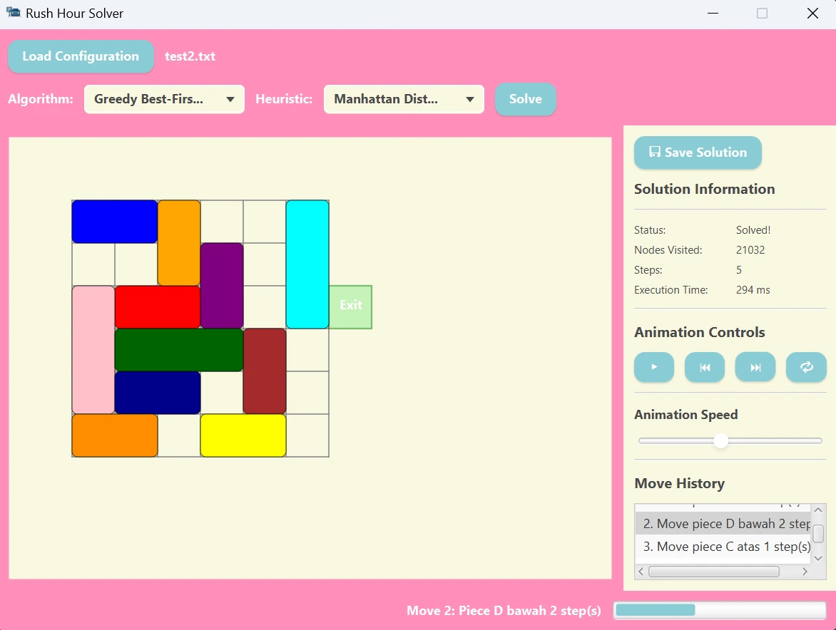Rush Hour Puzzle Solver - 1