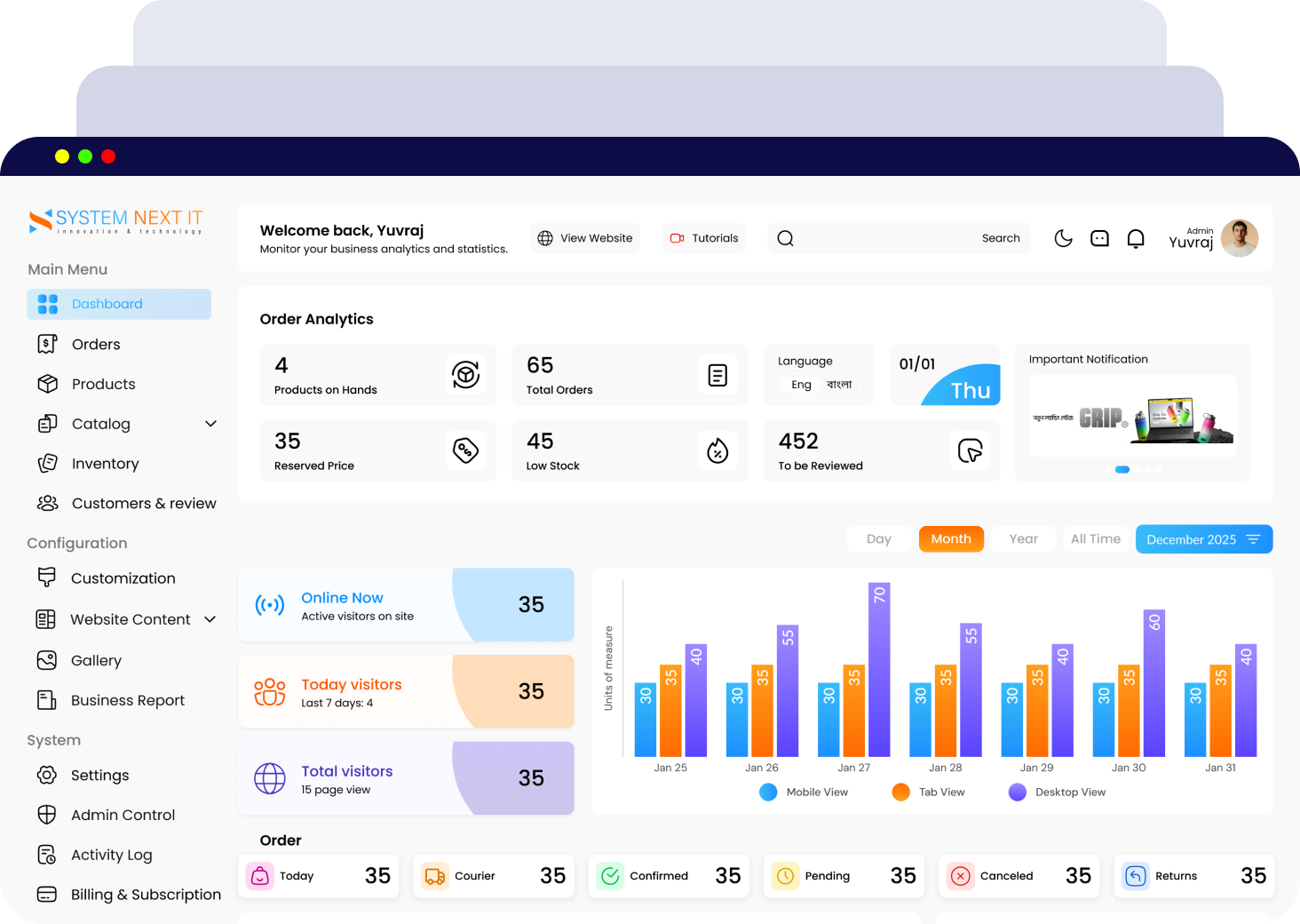 Dashboard Overview