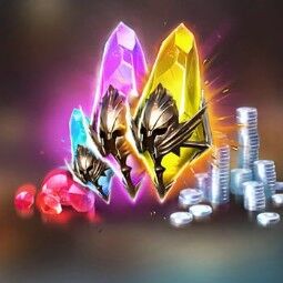 Days 300+, 10 Legend, 9 Epic, 16 Myth Shards, 4 Legend Shards, 26 Void Shards, 120 Blue Shards, 40k Energy, 37m Silver, 10000+ Gems, Shard account (IOS/Android)