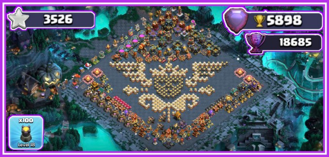 Clash of Clans Account – TH:17, Level 0, 0 Gems, BK:100, AQ:100, GW:70, RC:75, Pet:50 (IOS/Android)