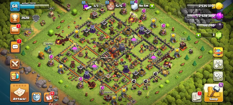 Clash of Clans Account – TH:10, Level 64, 30 Gems, BK:20, AQ:10, GW:2, RC:0, Pet:0 (IOS/Android)