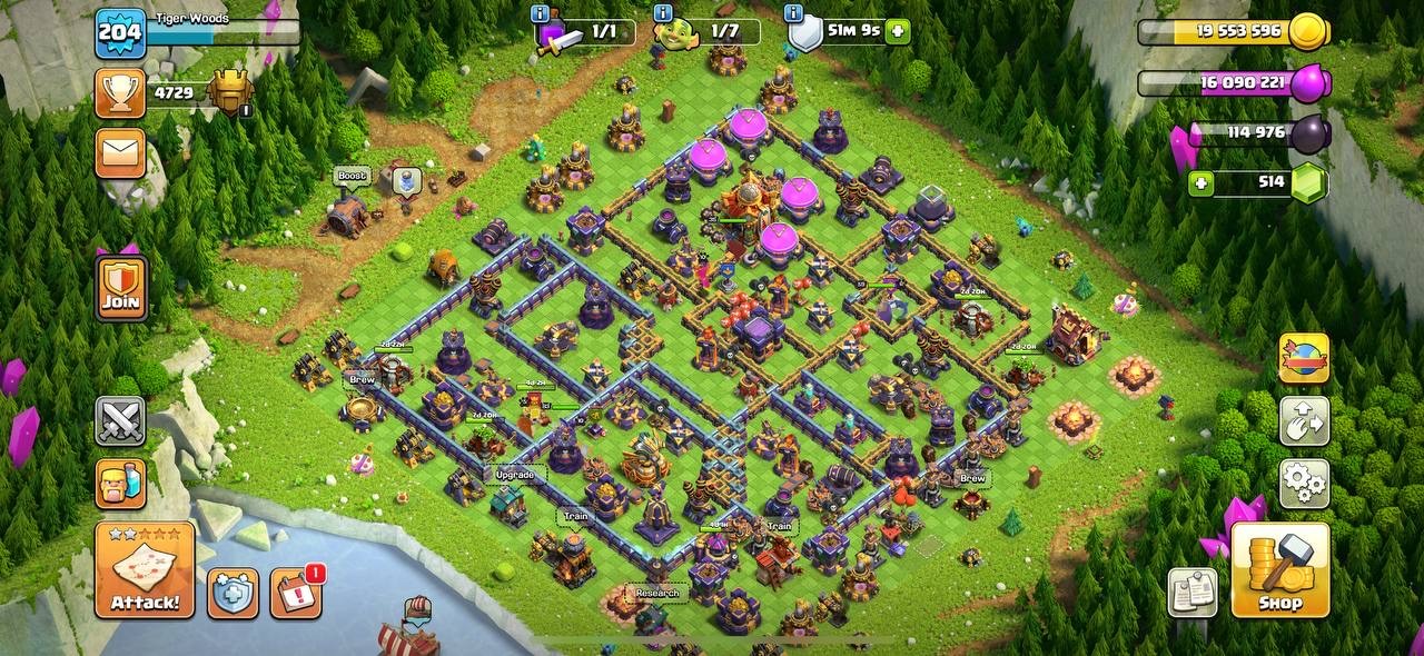 Clash of Clans Account – TH:16, Level 204, 0 Gems, BK:75, AQ:83, GW:51, RC:59 (IOS/Android)