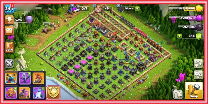 Clash of Clans Account – TH:17, Level 244, 0 Gems, BK:100, AQ:100, GW:75, RC:50 (IOS/Android)