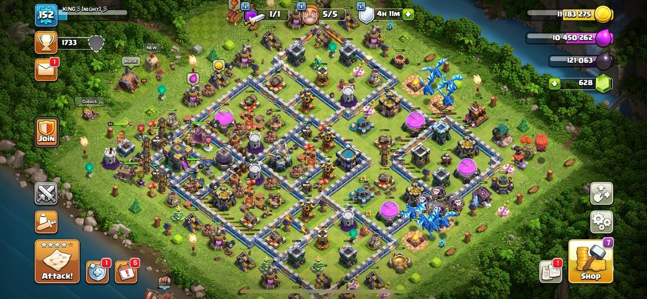Clash of Clans Account – TH:14, Level 152, 500 Gems, BK:42, AQ:55, GW:40, RC:23 (IOS/Android)