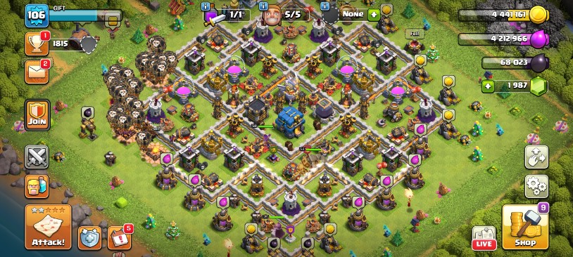 Clash of Clans Account – TH:12, Level 106, 0 Gems, BK:53, AQ:50, GW:30, RC:21 (IOS/Android)