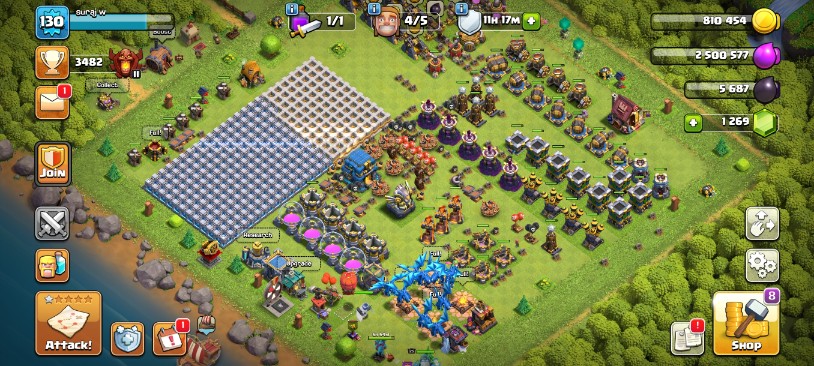 Clash of Clans Account – TH:12, Level 130, 0 Gems, BK:49, AQ:52, GW:31, RC:25 (IOS/Android)