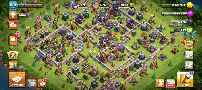 Clash of Clans Account – TH:15, Level 189, 534 Gems, BK:58, AQ:58, GW:60, RC:58, Pet:35 (IOS/Android)