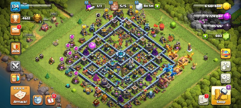 Clash of Clans Account – TH:13, Level 134, 0 Gems, BK:52, AQ:63, GW:32, RC:28 (IOS/Android)