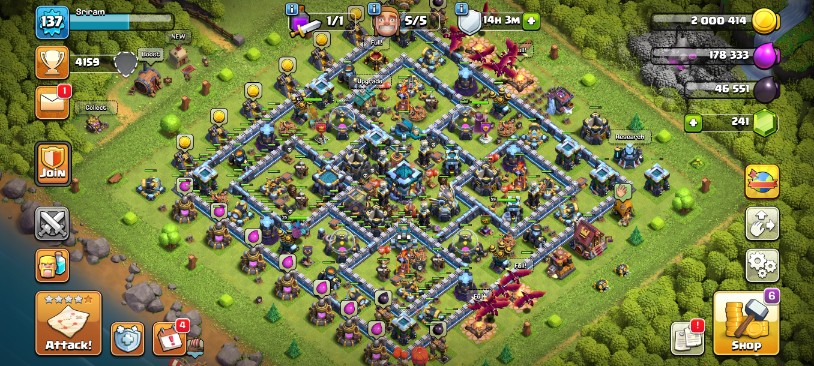 Clash of Clans Account – TH:13, Level 137, 3 Gems, BK:63, AQ:59, GW:35, RC:22 (IOS/Android)